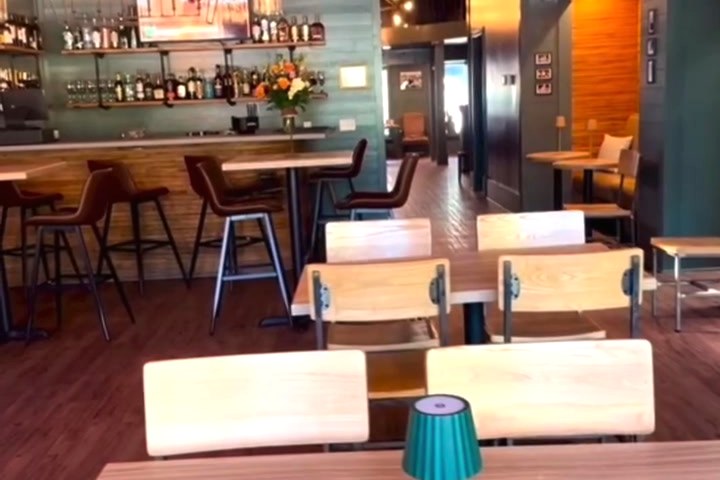 The bar upstairs at Foster's