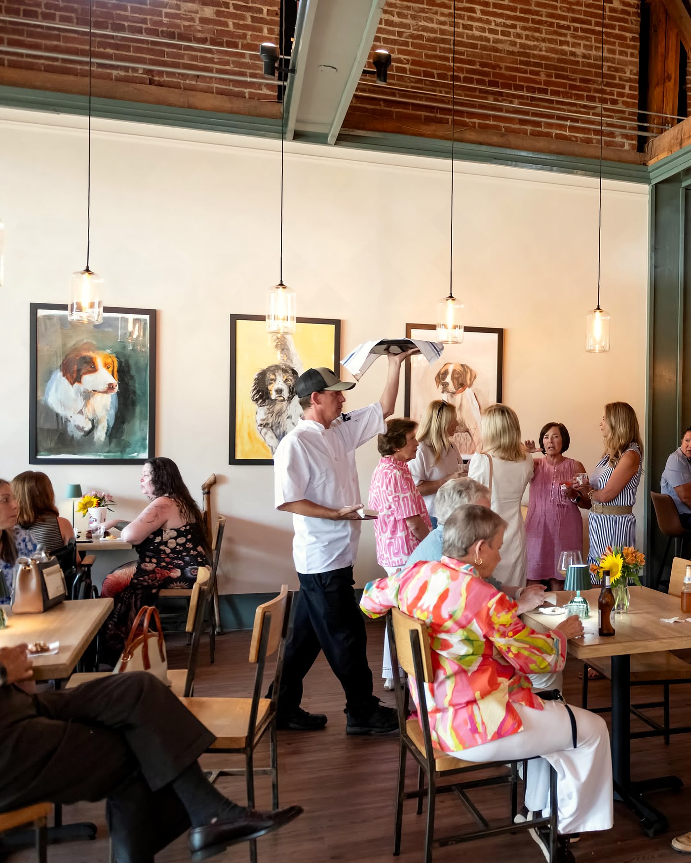 The dining room at Lou Lou's, mid-service