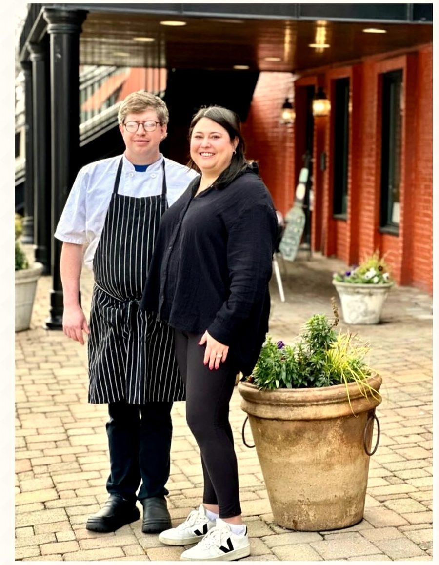Scott and Wesley, outside the Village on 13th