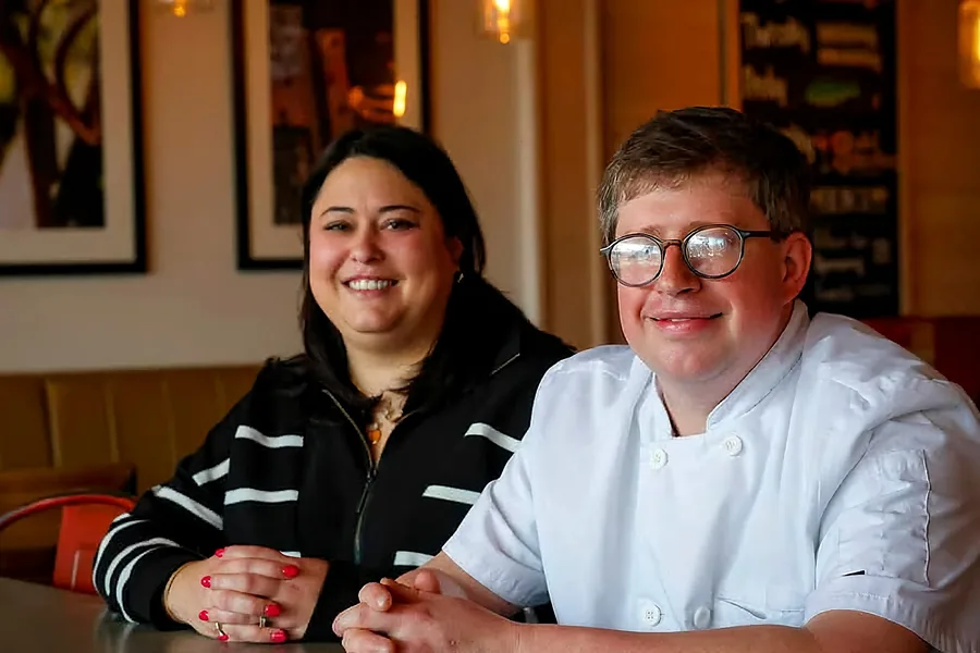 Chef Scott and Wesley Ailsworth, the owners, in their bistro
