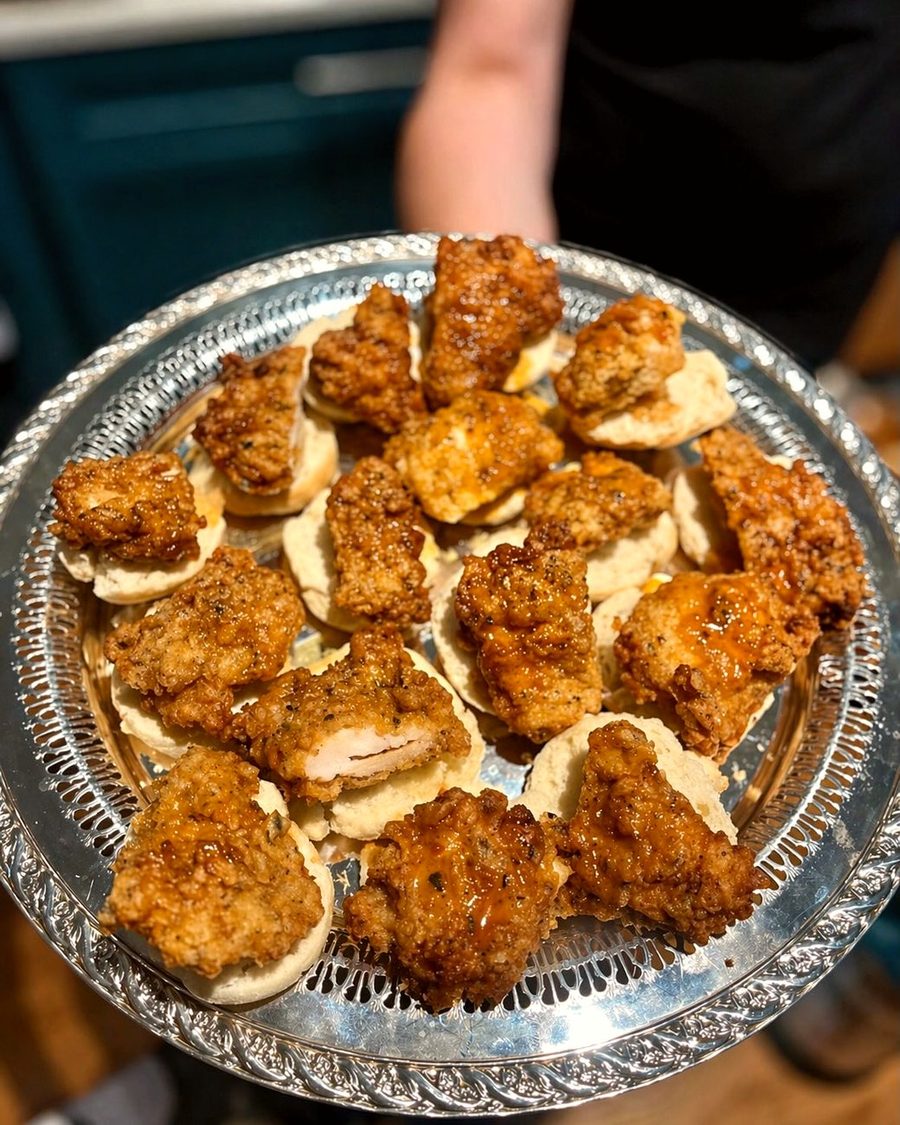 Hot honey chicken sliders